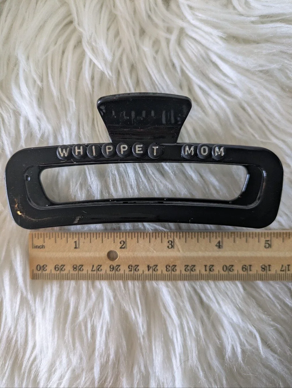 Whippet Mom Dog Mom Hair Clip Claw Style Handcrafted | NWT